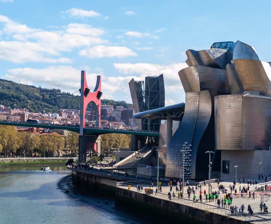 puente de la salve y museo-guggenheim-bilbao